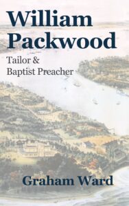 William Packwood book cover. Background image shows part of Staten Island, New York circa 1851