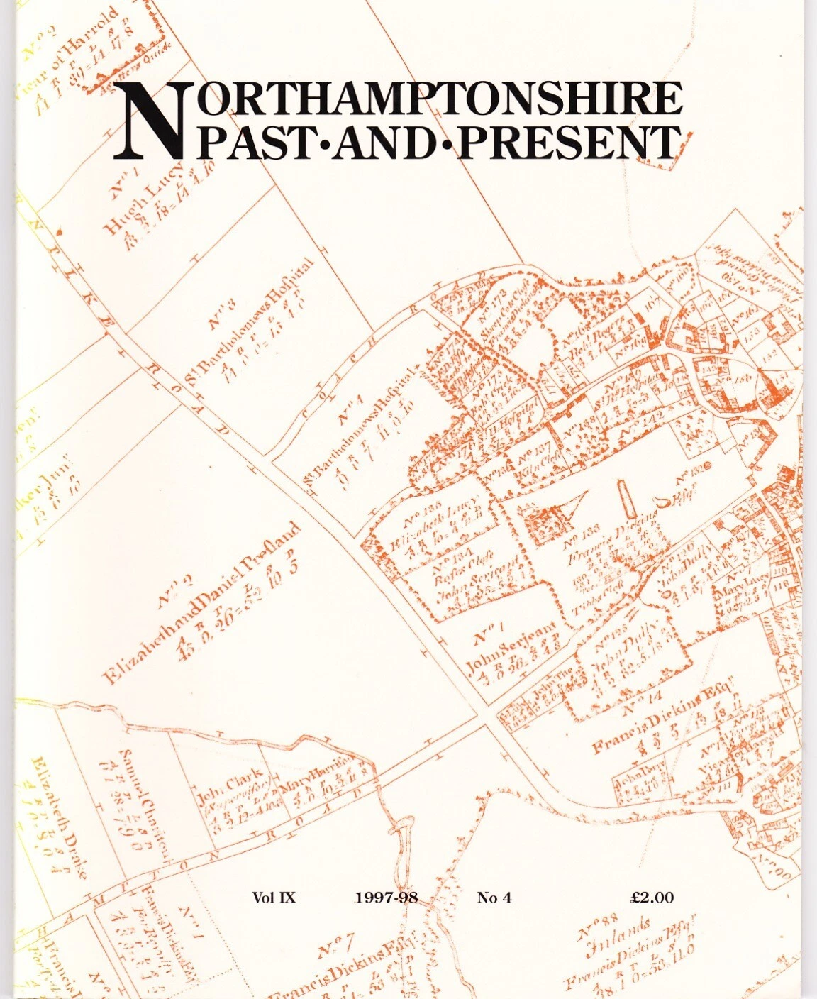 Northamptonshire Past & Present Voume 9 part 4 1997-98