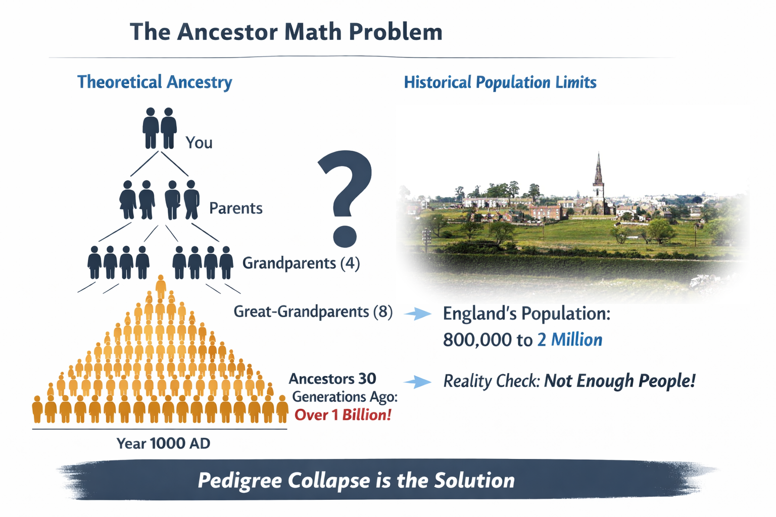 The math problem of ancestors
